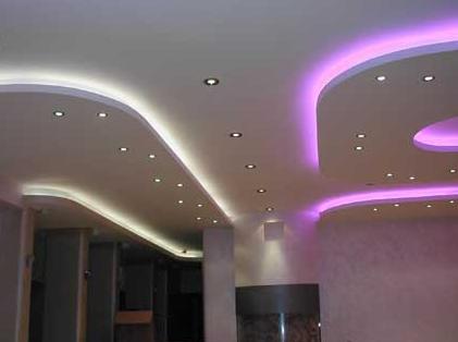 потолок с подсветкой led своими руками