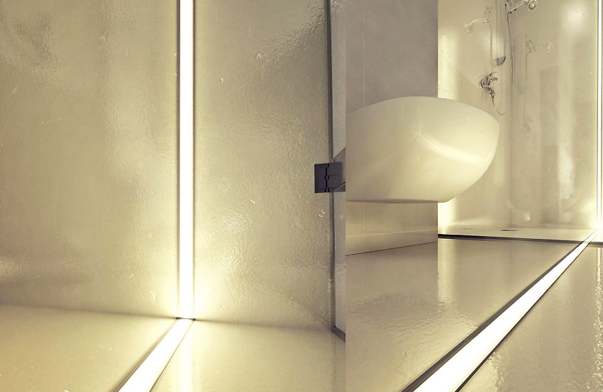 LED светильники ванная в полу и стене Минск ledluxe.by