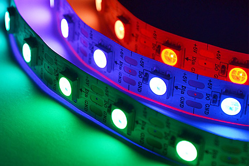 многоцветная ргб лента led rgb диодная яркая многоцветная лента